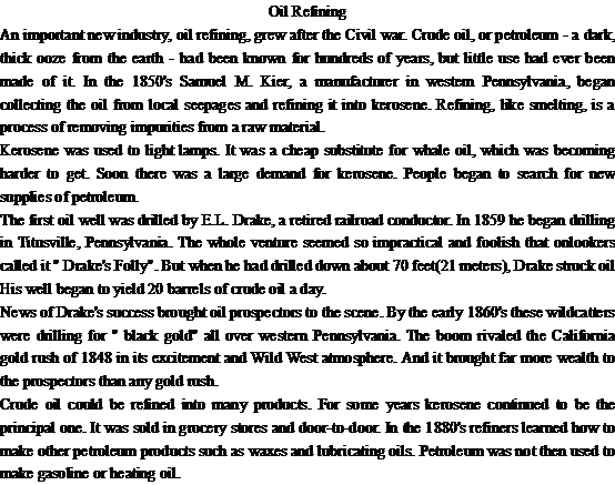 關(guān)于煉油,提煉石油Oil Refining