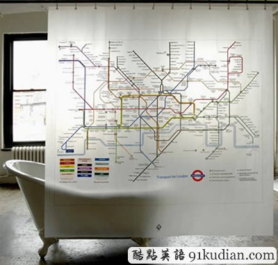 趣圖妙語:時尚家居 浴簾也瘋狂