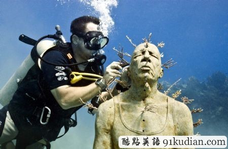 趣圖妙語:墨西哥坎昆的水下博物館