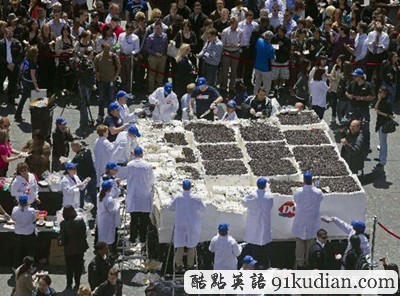 趣圖妙語:世界上最大的冰淇淋蛋糕