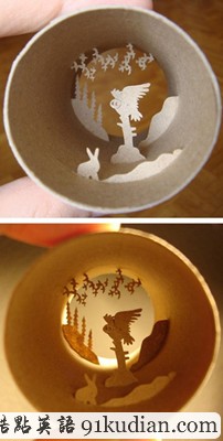 趣圖妙語:手紙筒里的奇妙小天地