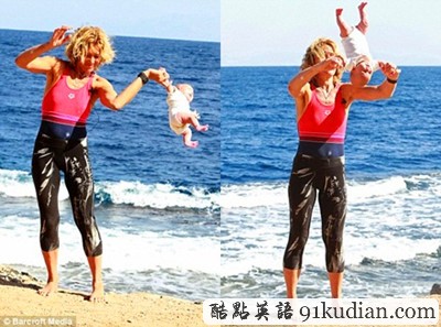 俄羅斯阿姨狂甩Baby 竟是嬰兒瑜伽