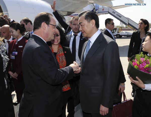 French president starts China visit