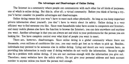 2012年12月英語(yǔ)四級(jí)作文范文:網(wǎng)上交友 www.www.jiazhineng.cn