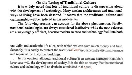 2012年12月英語四級作文預測：傳統(tǒng)文化消失 www.www.jiazhineng.cn